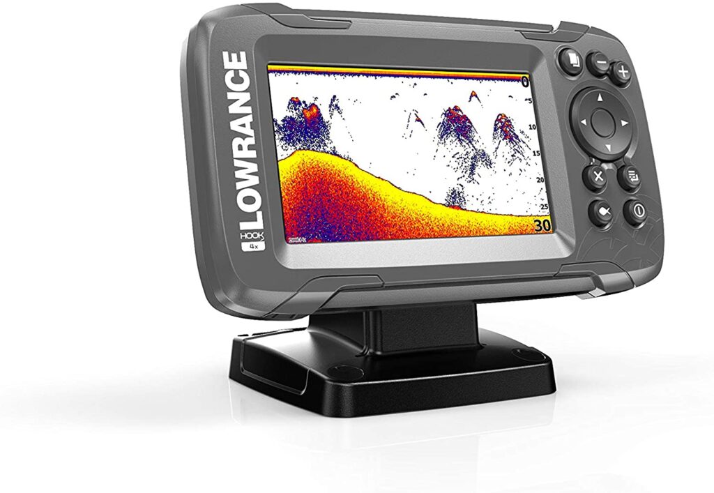 Lowrance HOOK2 4-inch Fish Finder with Bullet Skimmer Transducer