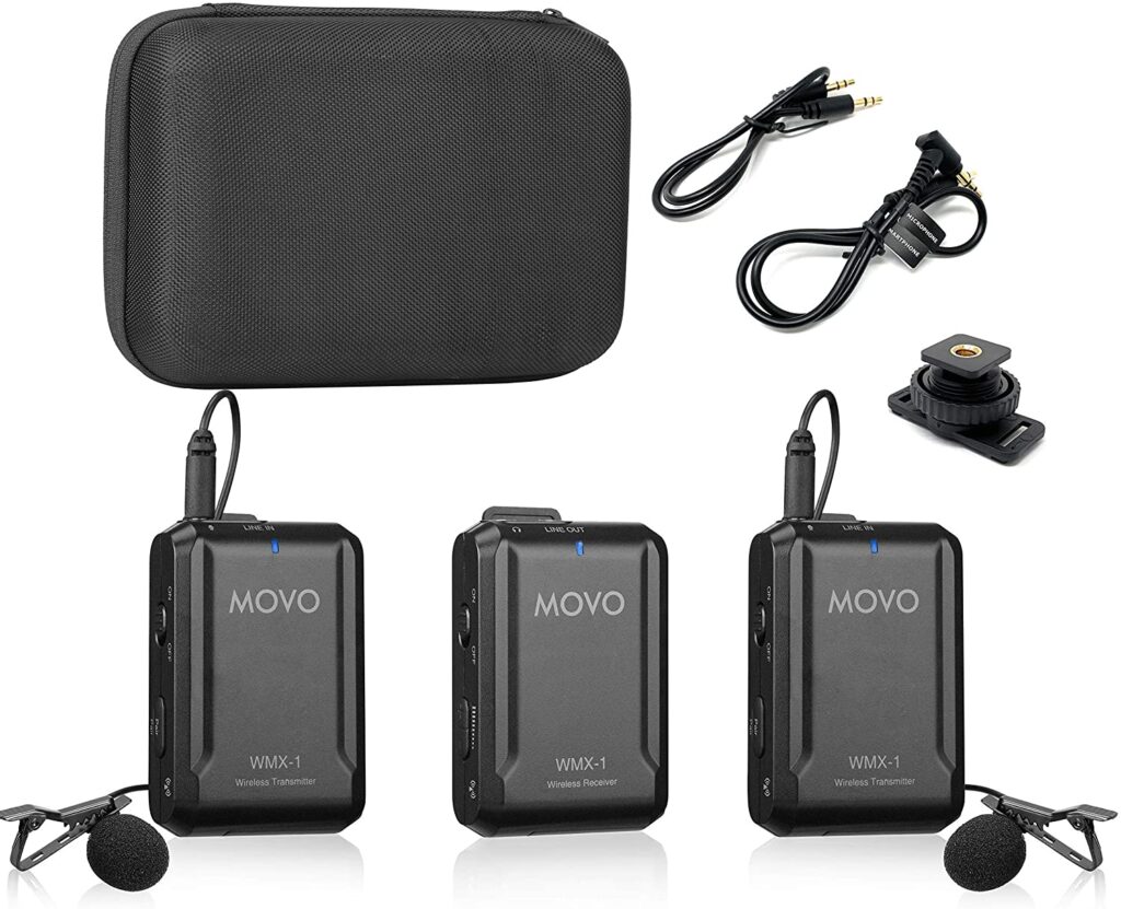 Movo WMX-1-DUO 2.4GHz Dual Wireless Lavalier Microphone System