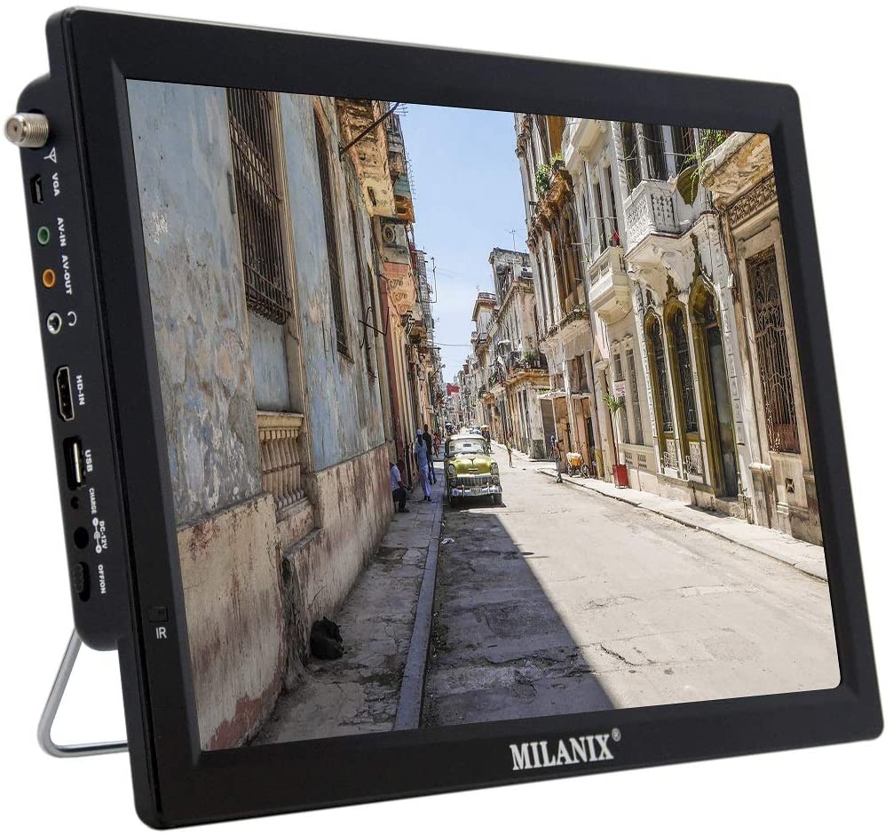 Milanix 14.1" Portable Widescreen Battery Powered LED TV