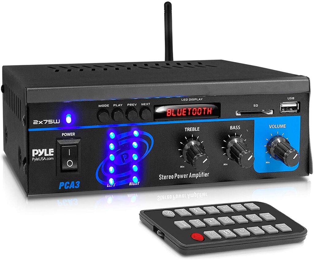 Pyle 2X75W Mini Dual Channel Sound Stereo Receiver Box