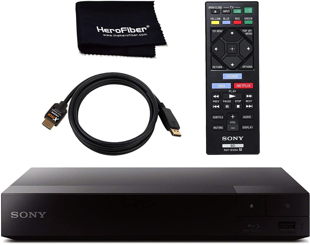 Sony Blu Ray DVD Player with 4K-Upscaling, 3D VCR and Wifi