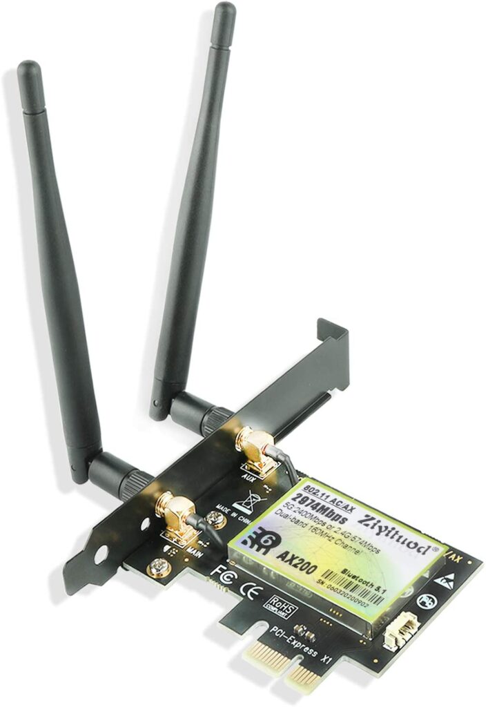 Ziyituod WiFi 6 PCIE 802.11AX Dual Band Wireless Card