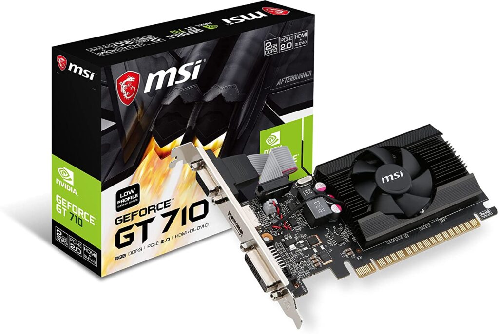 MSI Gaming GeForce GT 710 2GB GDDR3 Low Profile Graphics Card