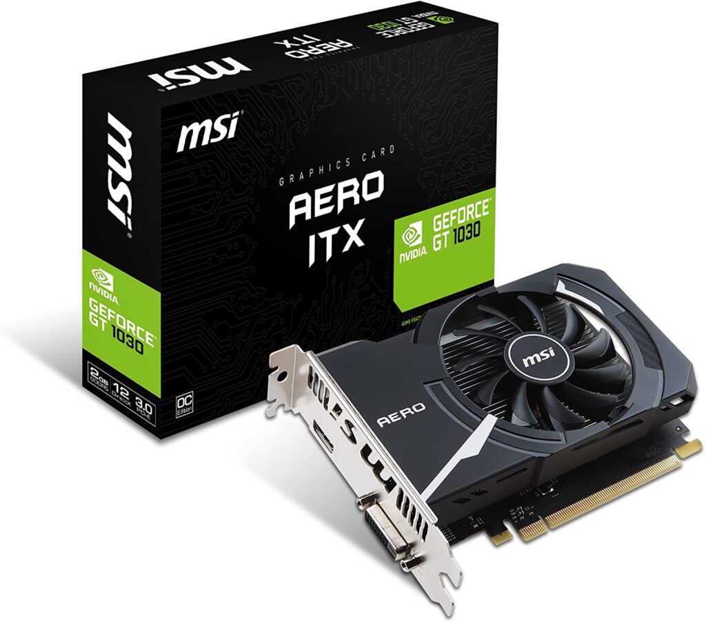 MSI NVIDIA GEFORCE GT 1030 AERO ITX 2G OC Graphics Card