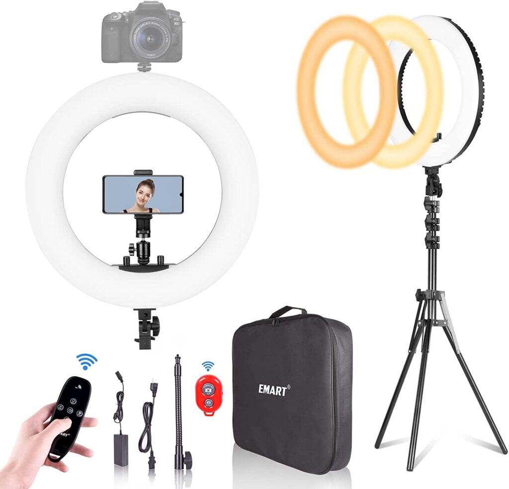 Emart 18-inch Ring Light with Stand