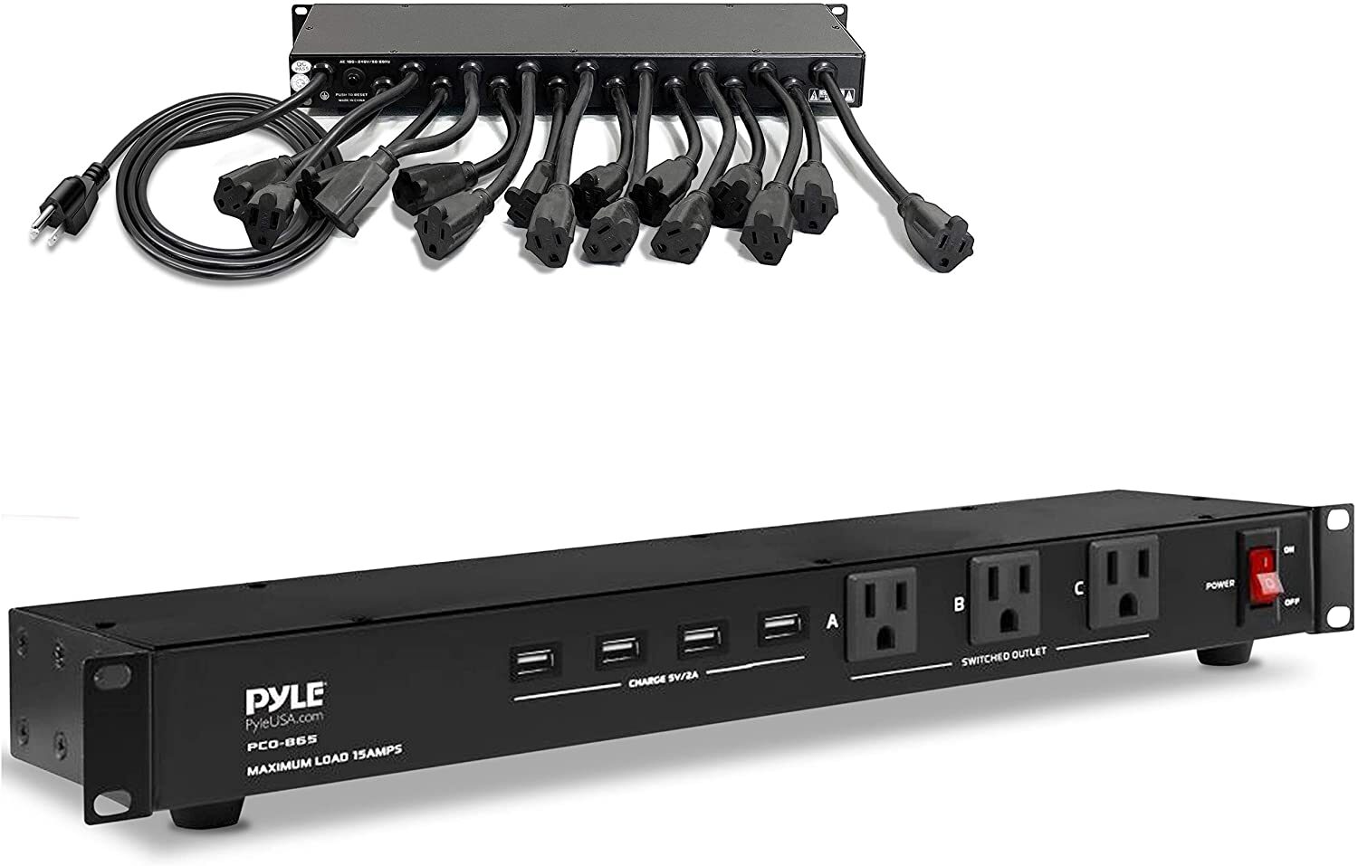 Pyle 19 Outlet 1U 19" Rackmount PDU