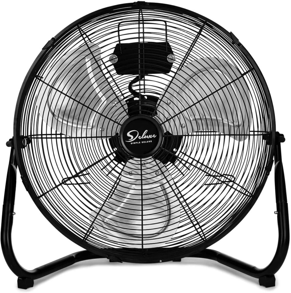 Simple Deluxe 20 Inch 3-Speed Industrial Floor Fan