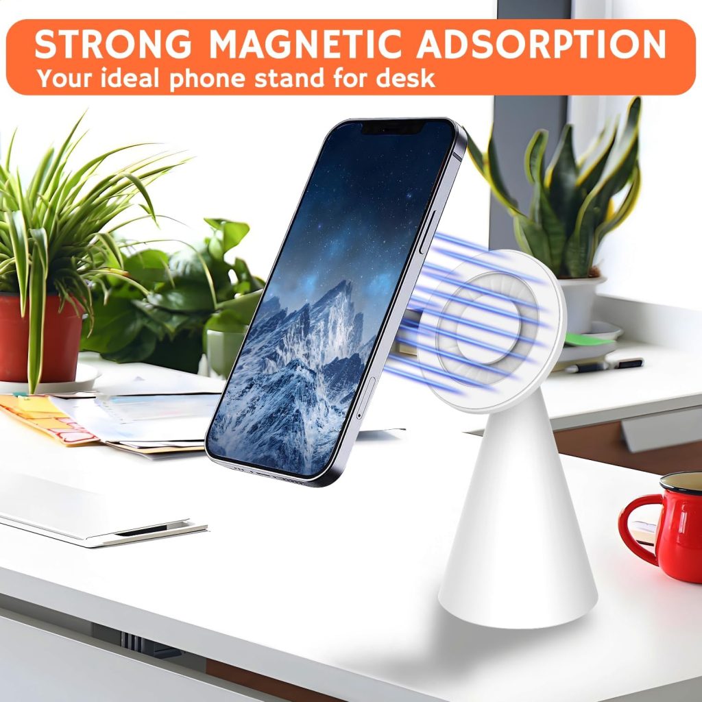 MagSafe Magnetic Desk Phone Stand for Office Home from PhoneHolderPlus